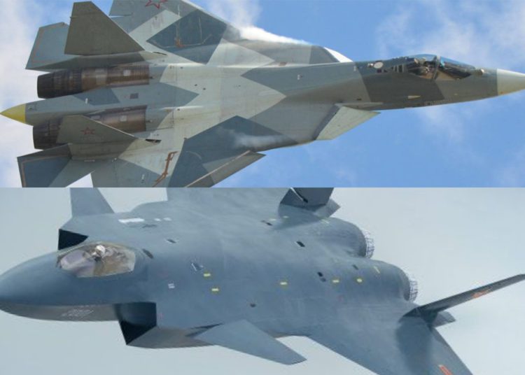 El J-20 Stealth Fighter de China contra el Su-57 de Rusia ¿Quién gana?