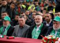 l jefe de Hamas, Ismail Haniyeh, asiste a un mitin del 30 aniversario de la fundación de Hamas, en la ciudad de Gaza, el 14 de diciembre de 2017. (Crédito de la foto: MOHAMMED SALEM / REUTERS)