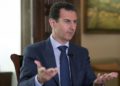 El presidente sirio Bashar Assad en una entrevista de AP en el palacio presidencial en Damasco, Siria, septiembre de 2016. (Presidencia siria a través de AP)