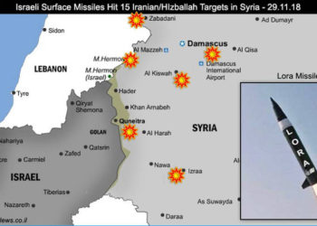 Misiles de superficie israelíes golpean a 15 objetivos de Irán y Hezbolá en Siria