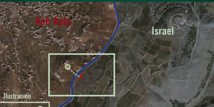 Mapa del túnel de Hezbollah cerca de Kfar Kila del Líbano. (Crédito de la foto: IDF SPOKESPERSON'S UNIT)