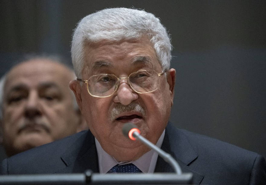 El presidente de la Autoridad Palestina, Mahmoud Abbas, se dirige al Grupo de los 77 el 15 de enero de 2019 en las Naciones Unidas en Nueva York (Don EMMERT / AFP)