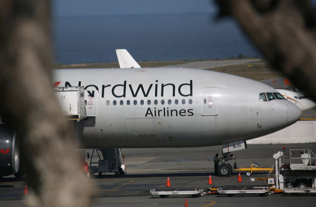 El Boeing 777-200ER de Nordwind Airlines que estuvo en Caracas sin llevar pasajeros y despertó todo tipo de rumores (Reuters/Andres Martinez Casares)