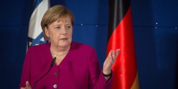 La canciller alemana, Angela Merkel, durante una conferencia de prensa conjunta con el primer ministro israelí, Benjamin Netanyahu, en el Hotel King David en Jerusalén el 4 de octubre de 2018. Foto de Hadas Parush / Flash90.
