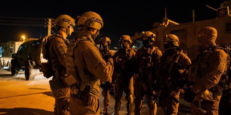 Soldados de las FDI que operan en Cisjordania, 14 de diciembre de 2018 (Unidad de Portavoces de las FDI)