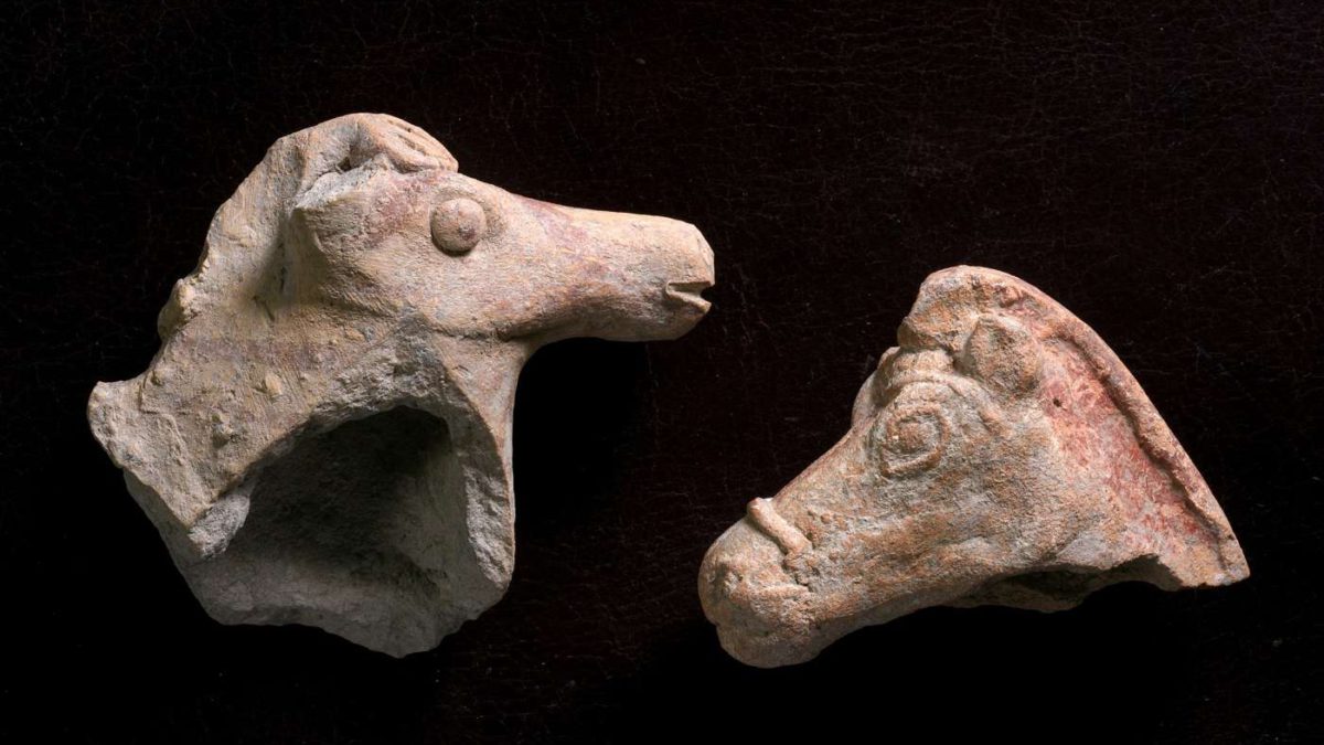 Lluvia torrencial descubre 2 raras estatuas de caballos, de 2,000 años de edad, en el norte de Israel