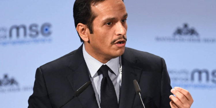 El Ministro de Relaciones Exteriores de Qatar, Sheikh Mohammed bin Abdulrahman Al-Thani, habla durante la Conferencia anual de Seguridad de Munich en Munich, Alemania, el 17 de febrero de 2019. (Crédito de la foto: ANDREAS GEBERT / REUTERS)