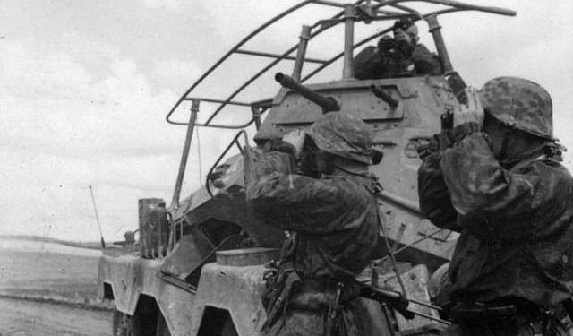 Los soldados de la División de Wiking de las Waffen-SS avanzaron a la Unión Soviética en 1941 durante la Operación Barbarroja de la Alemania nazi. (Wikipedia / Bundesarchiv / Hummel / CC BY-SA)
