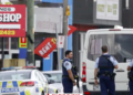 Policía en Christchurch, Nueva Zelanda, después de los disparos en dos mezquitas el 15 de marzo de 2019.