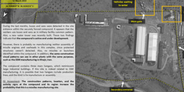 Foto satelital provista por ImageSat internacional (ISI) muestra una presunta instalación de producción de misiles en Siria (Foto: Cortesía de ISI)