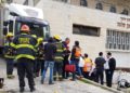 Conductor israelí fallece tras ser aplastado por un camión en Jerusalem (Uri Davis, United Hatzalah)