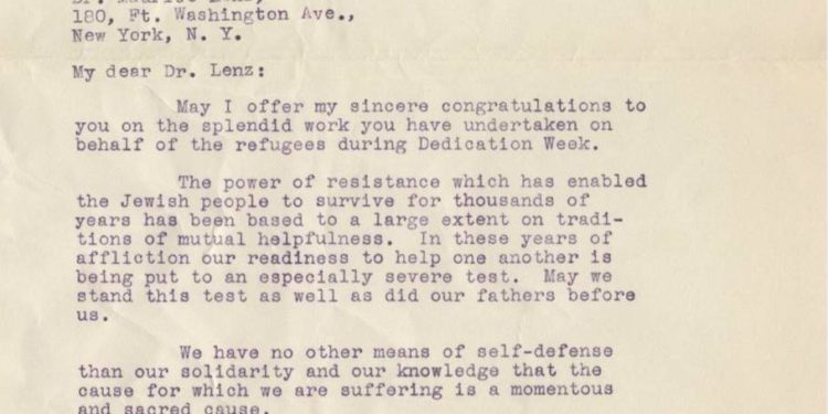 Carta de 1939 de Einstein que llama a la solidaridad judía vendida por más de $ 134,000