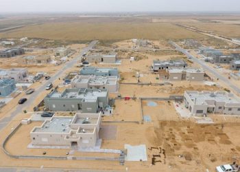 Foto aérea de los nuevos barrios que se están construyendo en las comunidades Halutza de la envoltura de Gaza. Crédito: Fondo Nacional Judío.