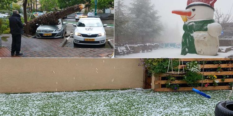 Nieve en Hermón, vientos huracanados, granizo y truenos en Israel durante la Pascua