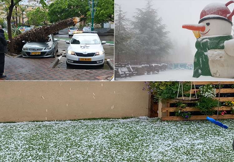 Nieve en Hermón, vientos huracanados, granizo y truenos en Israel durante la Pascua