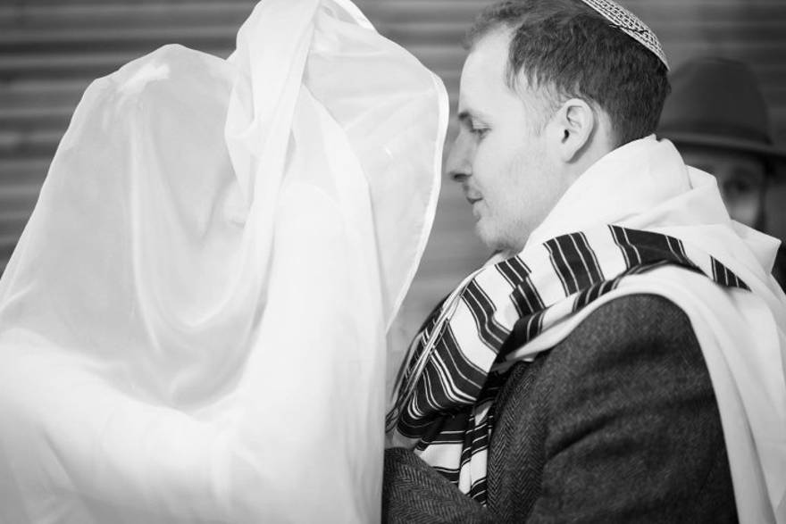 Mendel y Ruchama en su boda.