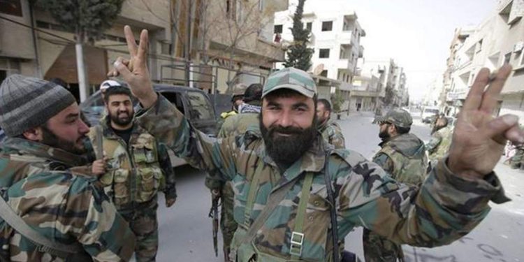 Milicias de Hezbolá, proxy de Irán, en Siria