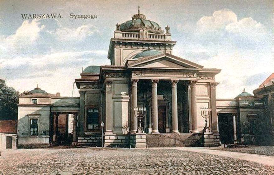 La Gran Sinagoga de Varsovia en la década de 1910 (Wikipedia)