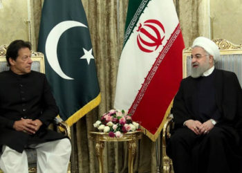 El presidente iraní, Hassan Rouhani, se reúne con el primer ministro pakistaní, Imran Khan, en Teherán, el 22 de abril de 2019. Foto: sitio web oficial del presidente iraní / folleto a través de Reuters.