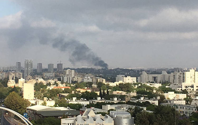Incendio en base militar de las FDI en Tel Aviv