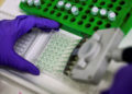 Un científico prepara muestras de proteínas para analizarlas en un laboratorio del Instituto de Investigación del Cáncer en Sutton, Gran Bretaña, 15 de julio de 2013. (Crédito de la foto: STEFAN WERMUTH / REUTERS)
