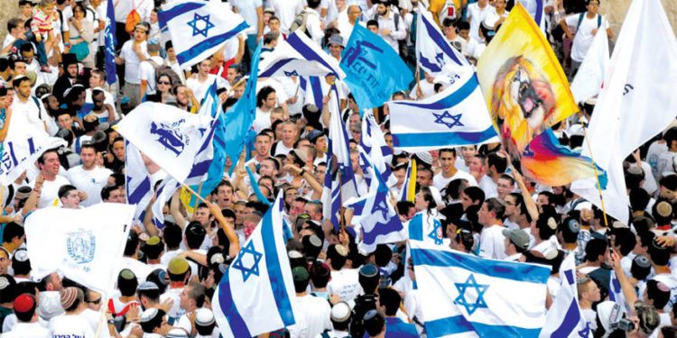 Día de CELEBRAR JERUSALÉN: 'Israel no es especial porque es una democracia. Israel es especial porque es el único estado judío en la faz de este planeta '. (Crédito de la foto: MARC ISRAEL SELLEM)