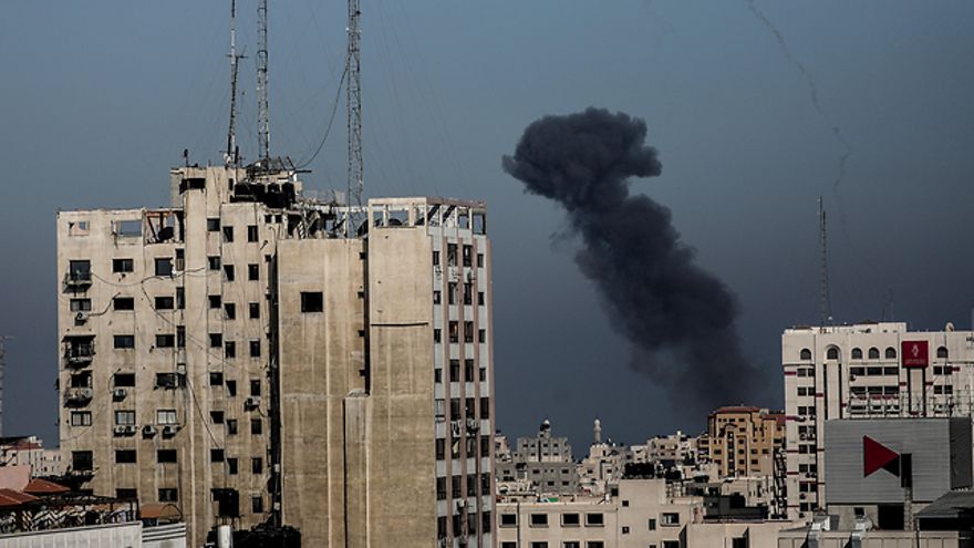 Bombardeo de las FDI en Gaza (Foto: EPA)