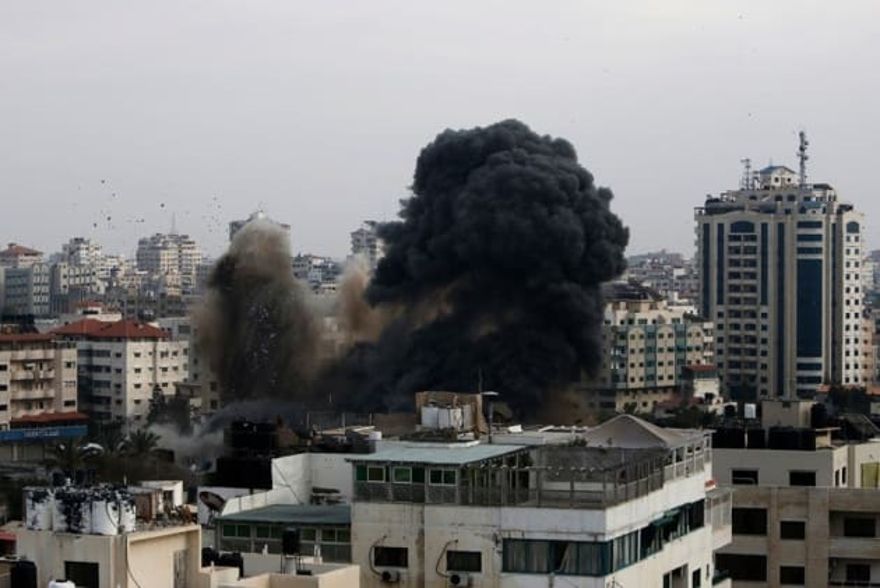 El bombardeo al aparato de seguridad interno de Hamas.