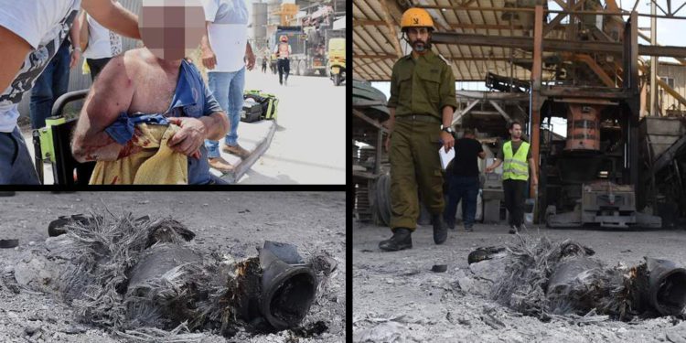 Dos heridos de gravedad cuando un cohete de Gaza impactó en fábrica en Israel