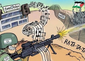 Esta caricatura apareció en la página oficial de Facebook de Fatah el 19 de mayo de 2019. (PMW)