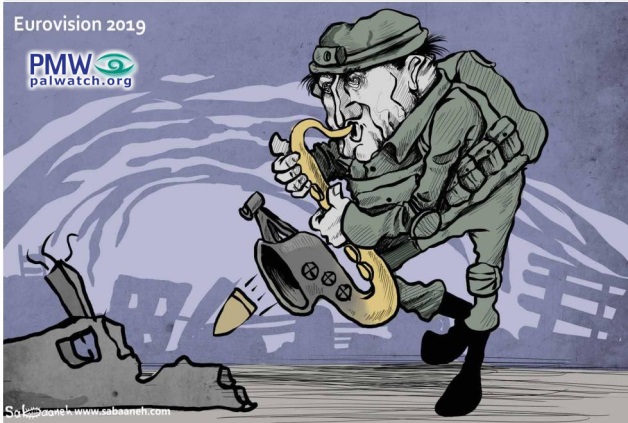 Caricaturas de Fatah y la Autoridad Palestina vinculan Eurovisión con la violencia