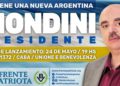 Una pancarta de campaña para el político argentino Alejandro Biondini. (Gorjeo)