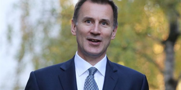 Secretario de Relaciones Exteriores británico Jeremy Hunt - Reuters