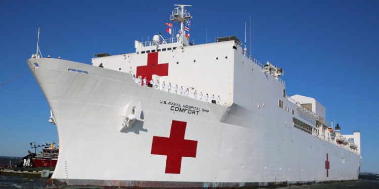 USNS Comfort parte hacia el Caribe y Sudamérica para ayudar a aliviar la crisis en Venezuela