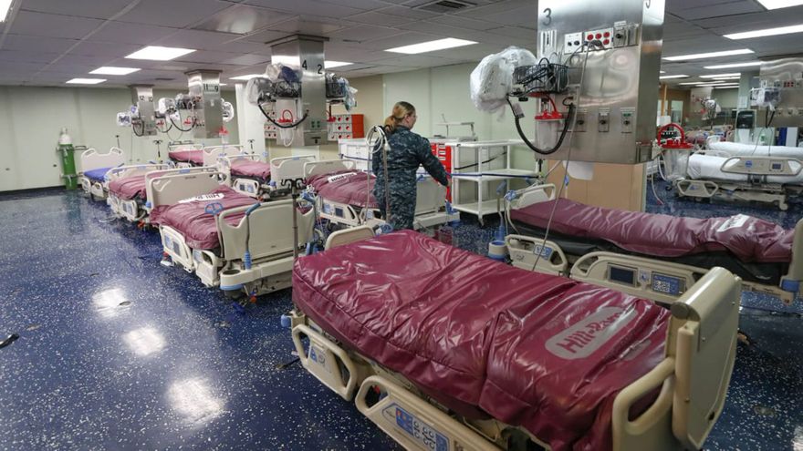 El USNS Comfort cuenta con mil camas hospitalarias