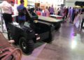 El stand de Gahat muestra vehículos no tripulados y robots como el sistema de armas General Robotics Pitbull. (Crédito de la foto: SETH J. FRANTZMAN)