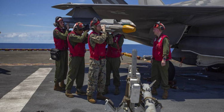 F-35B del Cuerpo de Marines de EE.UU. completa una patrulla aérea de combate con un misil AIM-9X