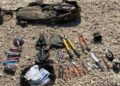 Una colección de AK-47 llevados por cuatro palestinos que intentaron infiltrarse en Israel a través de la valla fronteriza con Gaza, 10 de agosto de 2019. (Fuerzas de Defensa de Israel)