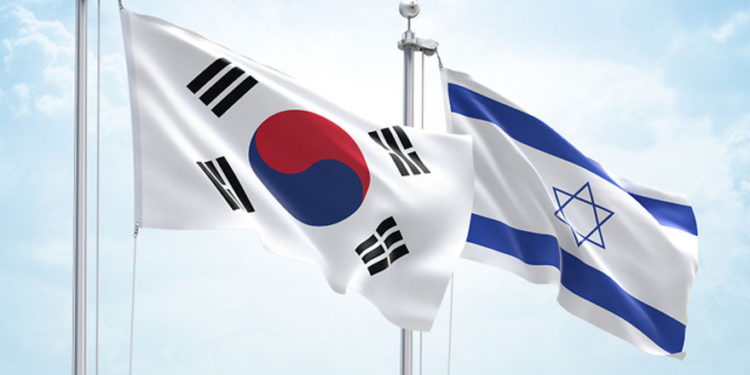 Banderas de Corea del Sur e Israel (Foto: Shutterstock)