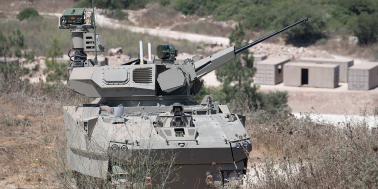 Un prototipo de tanque desarrollado por Elbit Systems como parte del proyecto Carmel del Ministerio de Defensa, que se probó el 4 de agosto de 2019. (Ministerio de Defensa)