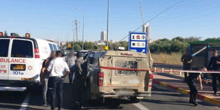 Fuerzas israelíes en el sitio del presunto ataque el miércoles | Foto: Magen David Adom en Israel