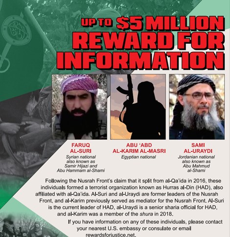 EE. UU. anuncia $ 15 millones en recompensas por información sobre líderes de Al Qaeda
