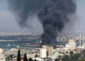 Se desata un incendio en el puerto de Haifa (Foto: Eliezer Eitan)