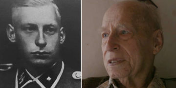 El ex soldado nazi de las SS Karl Muenter, condenado por matar a 86 civiles en Francia durante la Segunda Guerra Mundial, es entrevistado por la emisora alemana ARD. (Captura de pantalla de YouTube)