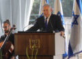El primer ministro Benjamin Netanyahu habla en una conferencia de prensa en Hebrón, el 4 de septiembre de 2019. (Crédito de la foto: MARC ISRAEL SELLEM / THE JERUSALEM POST)