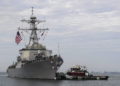 Destructor de misiles guiados USS Gonzalez de la Marina de EE.UU. regresa de su despliegue