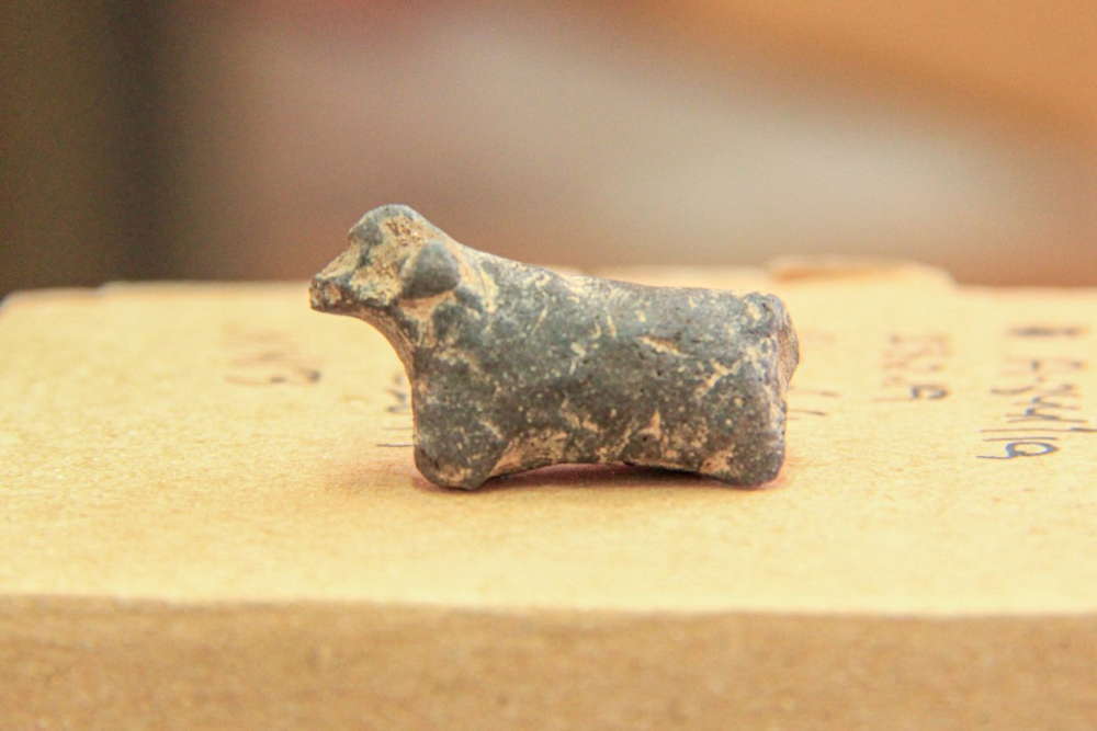 Figurilla animal de 7.000 años de antigüedad de En Esur. Foto: Ariel David