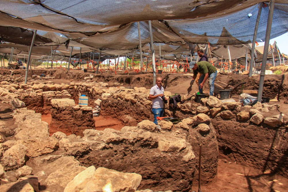 Una vista del mega sitio desde la Edad del Calcolítico y la Edad del Bronce descubierta en En Esur.