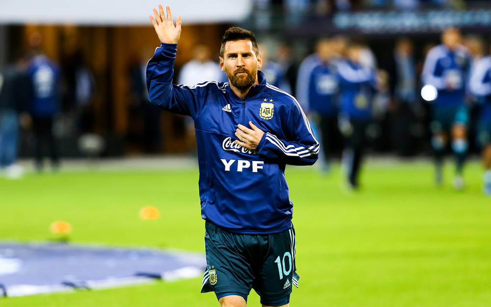 El argentino Lionel Messi en el estadio Bloomfield de Tel Aviv, 18 de noviembre de 2019. (Flash90)
