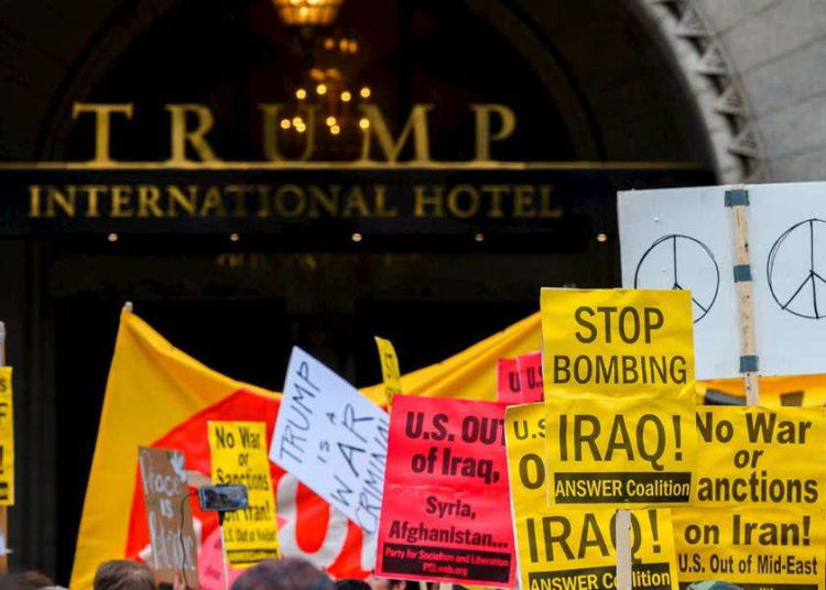 Protestas en EE.UU. condenan muerte de Soleimani y el despliegue de tropas en Irak